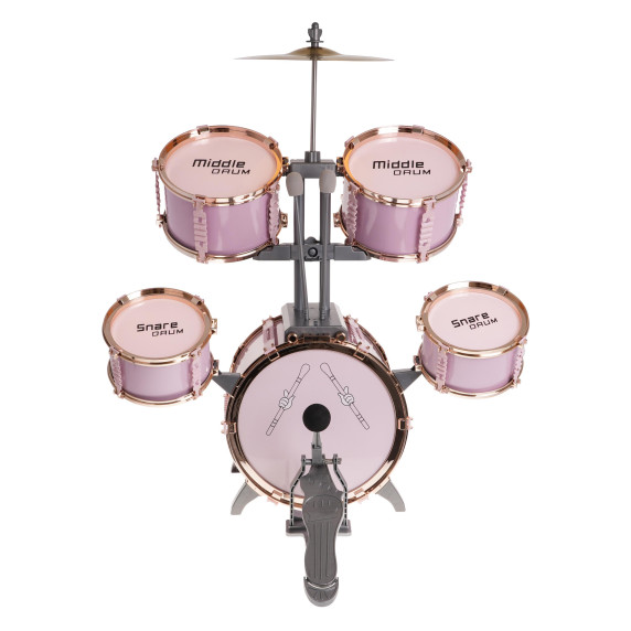 Játék dobfelszerelés Inlea4Fun JAZZ DRUMS - rózsaszín