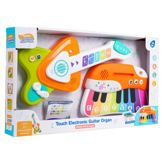 Set de instrumente muzicale pentru cei mici – TOUCH ELECTRONIC GUITAR ORGAN