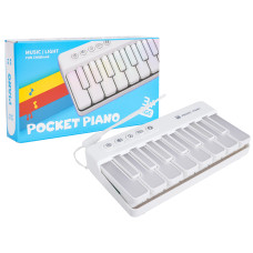 Mini pian portabil pentru copii -  POCKET PIANO - alb - 