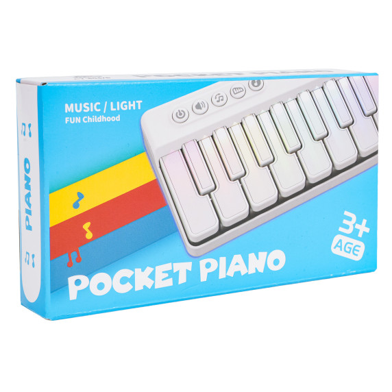 Mini pian portabil pentru copii -  POCKET PIANO - negru