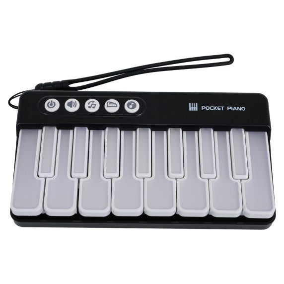 Mini pian portabil pentru copii -  POCKET PIANO - negru