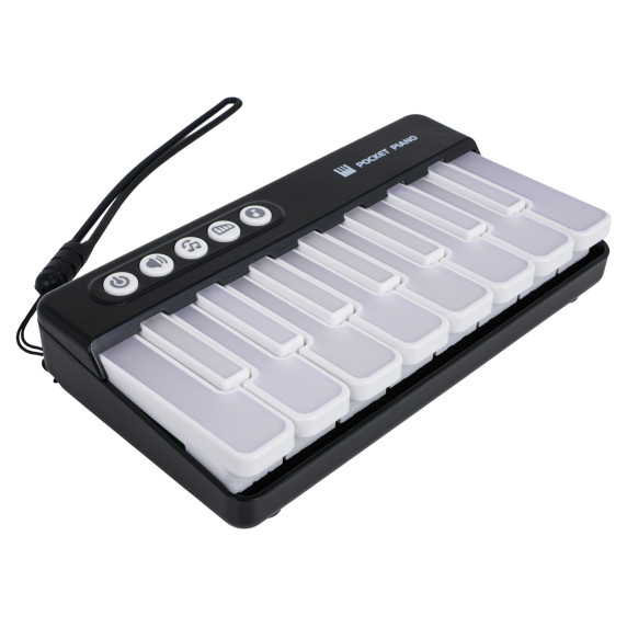Mini pian portabil pentru copii -  POCKET PIANO - negru