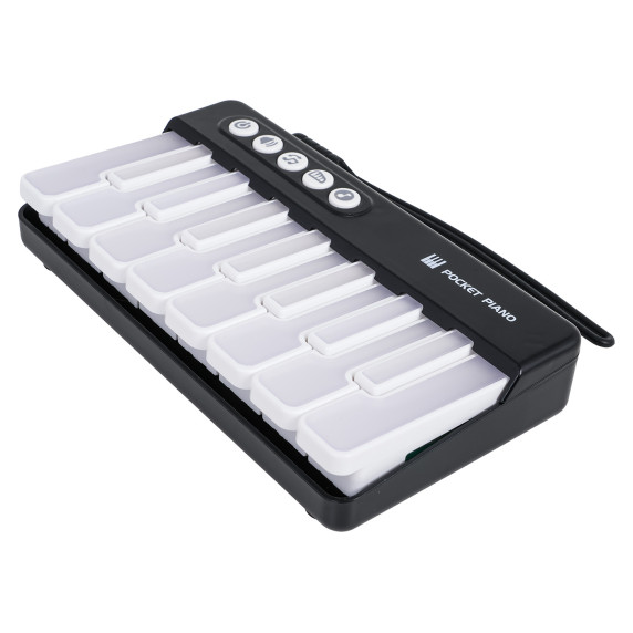 Mini pian portabil pentru copii -  POCKET PIANO - negru