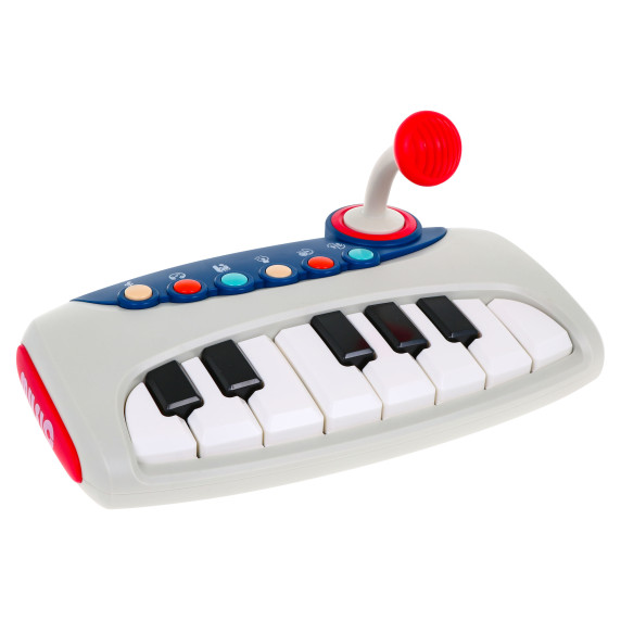 Sintetizator interactiv pentru copii cu microfon - Inlea4Fun KAICHI - gri