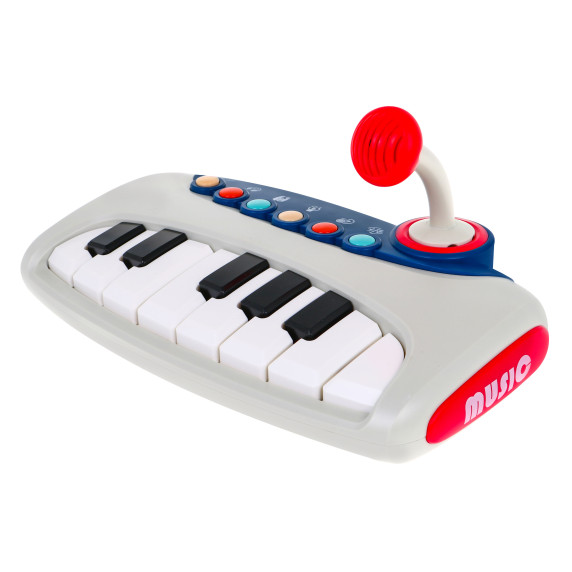 Sintetizator interactiv pentru copii cu microfon - Inlea4Fun KAICHI - gri