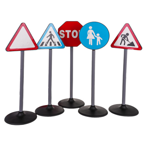 Detské dopravné značky 69 cm 5 kusov Inlea4Fun ROAD SIGNS