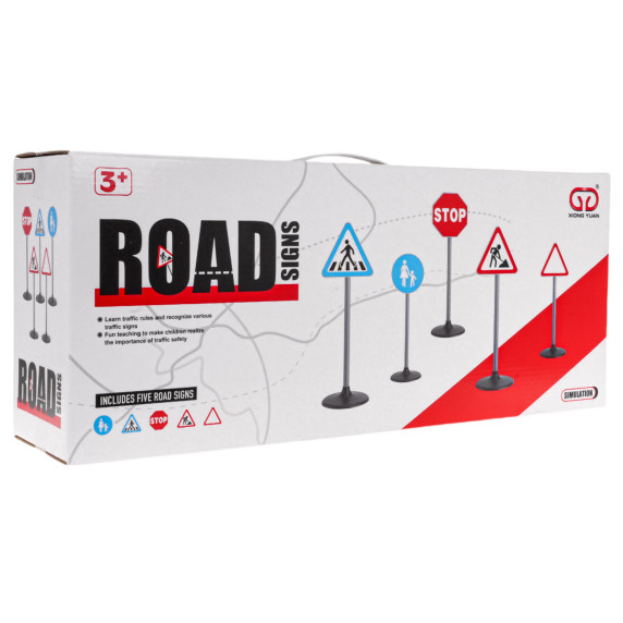 Detské dopravné značky 69 cm 5 kusov Inlea4Fun ROAD SIGNS