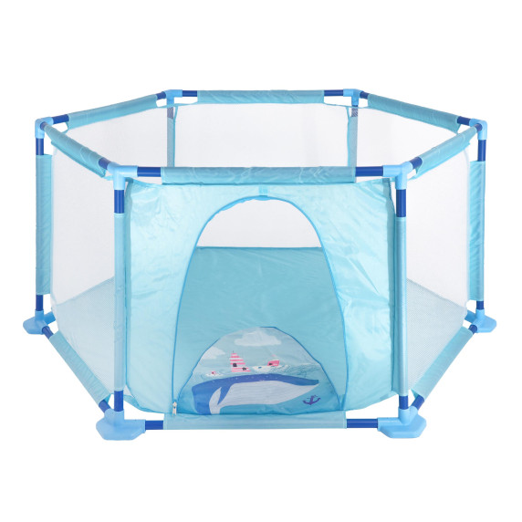 Tarc pentru copii cu bile - Inlea4Fun GARD HEXAGON PLAY - balenă