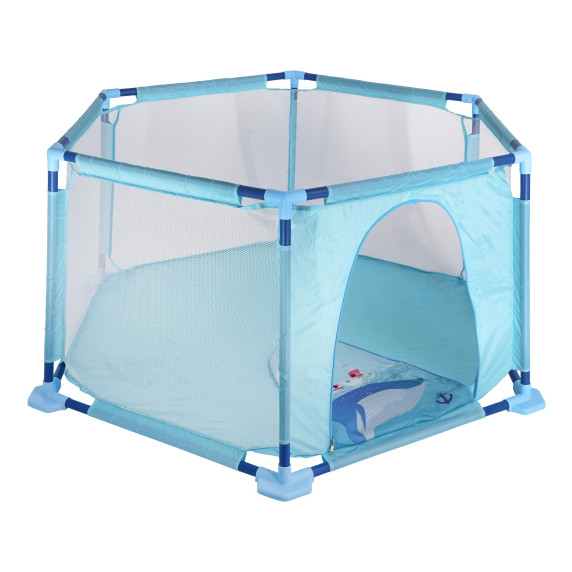 Tarc pentru copii cu bile - Inlea4Fun GARD HEXAGON PLAY - balenă