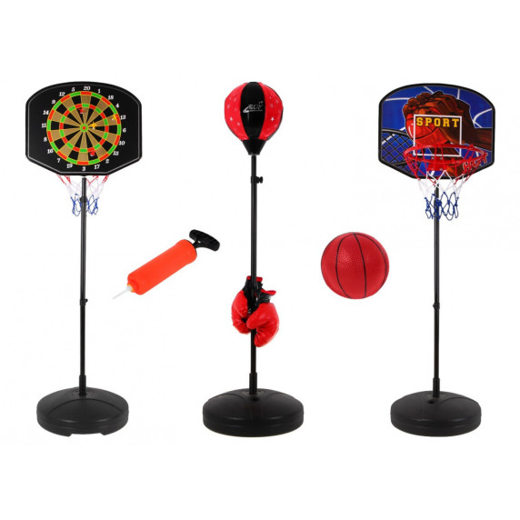 Set sport 3 în1 pentru copii - box + darts + baschet - Movement suite