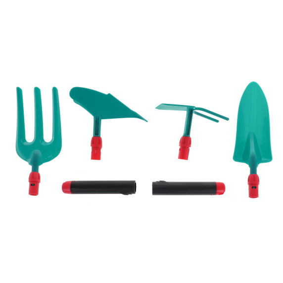 Unelte de grădinărit pentru copii cu mânere detașabile - Inlea4Fun GARDEN TOOLS SET