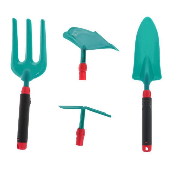 Unelte de grădinărit pentru copii cu mânere detașabile - Inlea4Fun GARDEN TOOLS SET