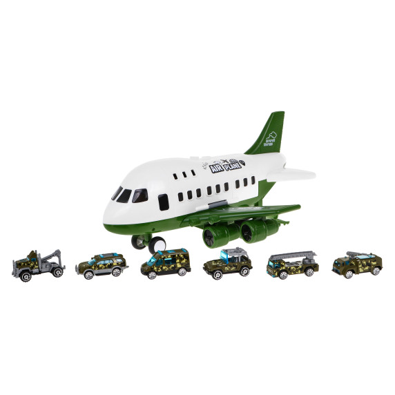 Avion militar de jucărie pentru copii cu 6 vehicule - Street racing