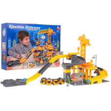 Şantier cu autovehicule şi accesorii 55 elemente Inlea4Fun - EJECTION SLIDEWAY - 