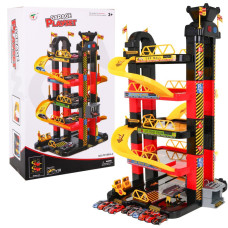 Poschodové parkovisko s výťahom a svetelnými efektmi Inlea4Fun GARAGE PLAYSET - 