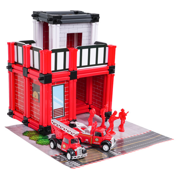 Hasičská stanica s príslušenstvom a figúrkami FIRE FIGHTING