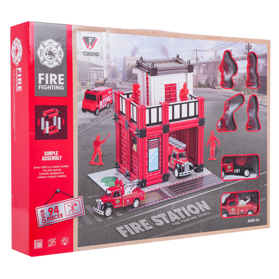 Hasičská stanica s príslušenstvom a figúrkami FIRE FIGHTING