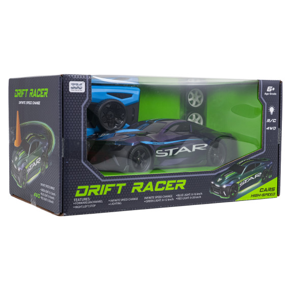 RC Športové autíčko STAR na diaľkové ovládanie DRIFT RACER - modré