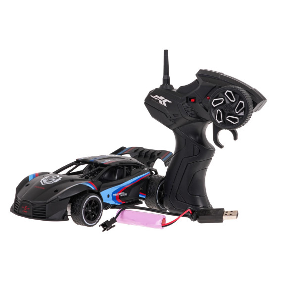 Mașină sport RC cu telecomandă -Inlea4Fun METALS HIGH SPEED CAR - Negru