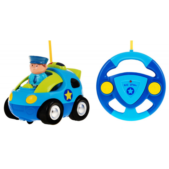 Policajné autíčko na diaľkové ovládanie Inlea4Fun CARTOON CAR