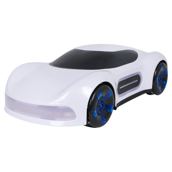 Mașina cu funcție de fum controlat prin telecomandă și ceas CONCEPT STUNT CAR - alb
