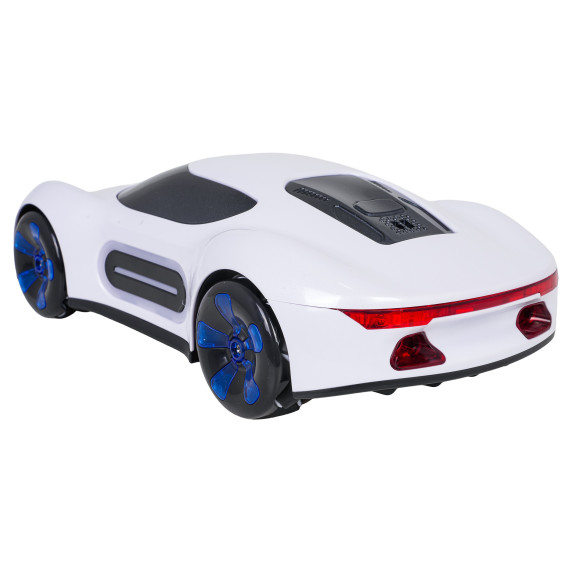 Mașina cu funcție de fum controlat prin telecomandă și ceas CONCEPT STUNT CAR - alb
