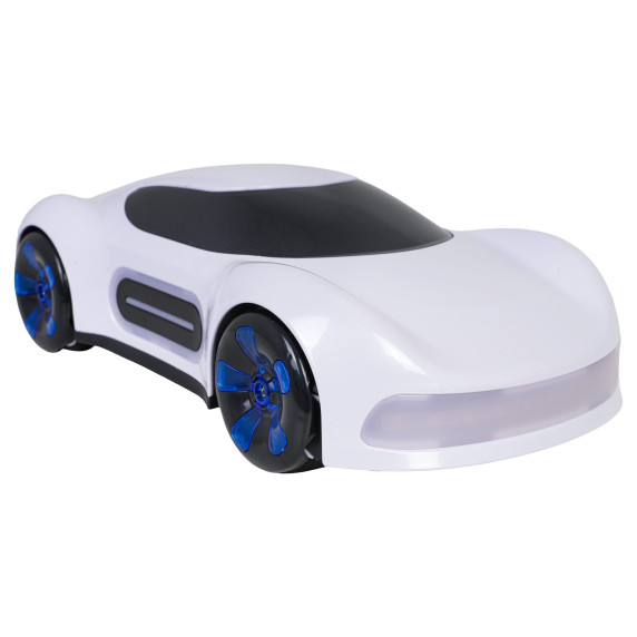 Mașina cu funcție de fum controlat prin telecomandă și ceas CONCEPT STUNT CAR - alb