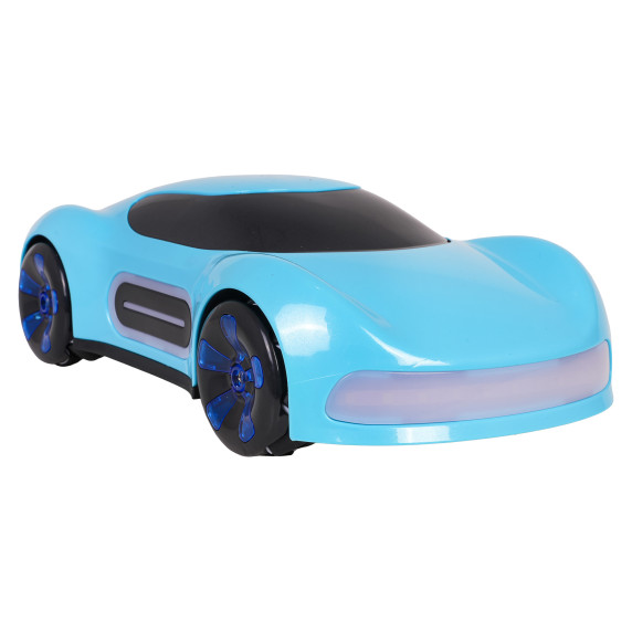 Mașina cu funcție de fum controlat prin telecomandă și ceas CONCEPT STUNT CAR - albastru