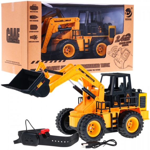 Excavator acționat manual cu brățară inteligentă - galben