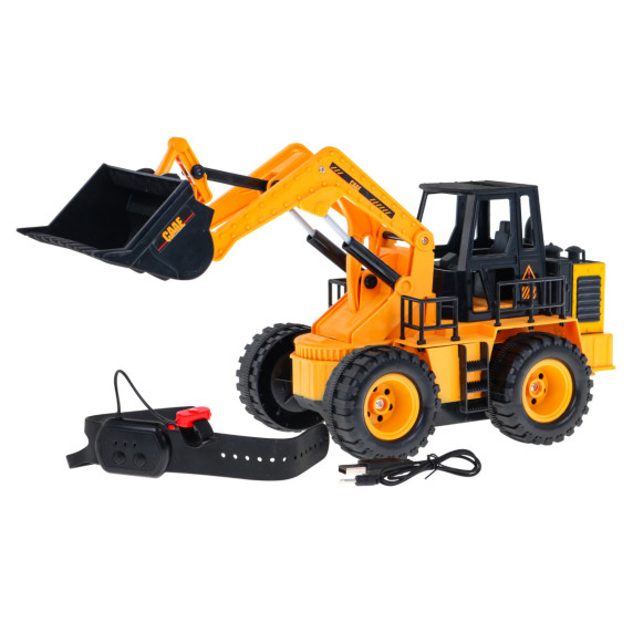 Excavator acționat manual cu brățară inteligentă - galben