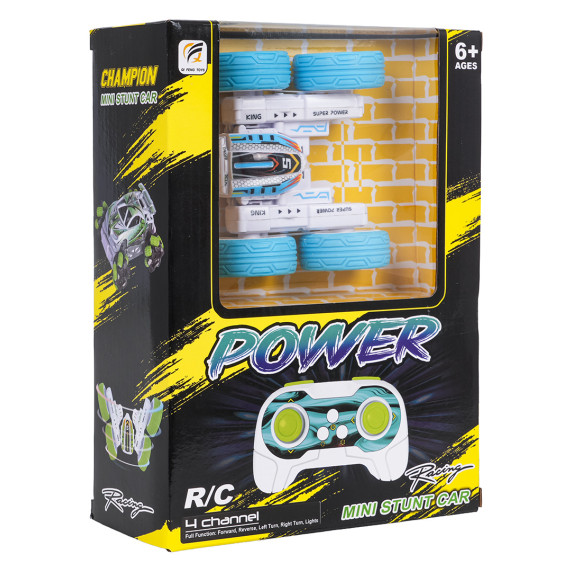 RC Távirányítós kaszkadőr kisautó 1:32 MINI STUNT CAR  - Kék