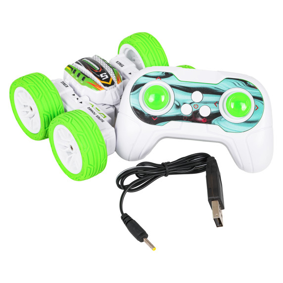 RC Távirányítós kaszkadőr kisautó 1:32 MINI STUNT CAR  - Zöld
