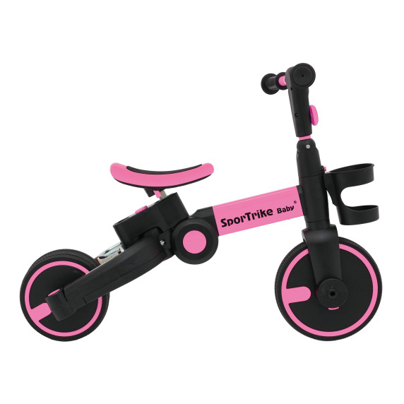 Tricicletă pentru copii Happy Bike 3in1 - Roz