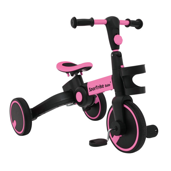 Tricicletă pentru copii Happy Bike 3in1 - Roz