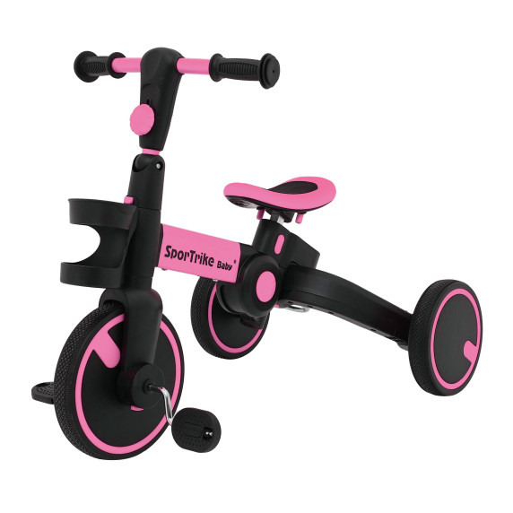 Tricicletă pentru copii Happy Bike 3in1 - Roz