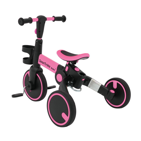 Tricicletă pentru copii Happy Bike 3in1 - Roz