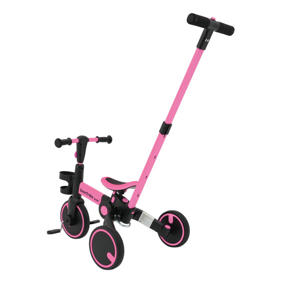 Tricicletă pentru copii Happy Bike 3in1 - Roz