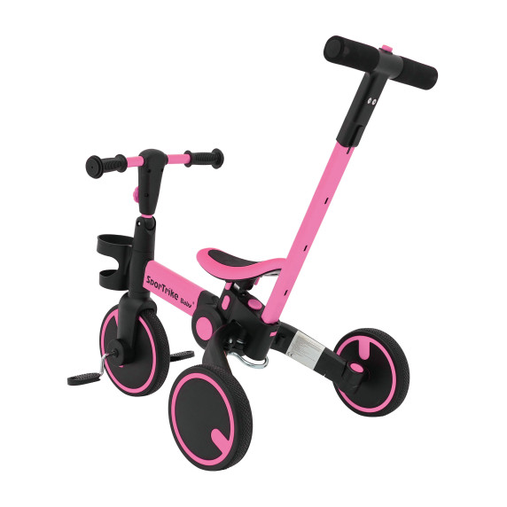 Tricicletă pentru copii Happy Bike 3in1 - Roz