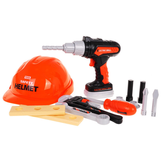 Trusă de scule pentru copii cu cască - Inlea4Fun GENERAL TOOL SET