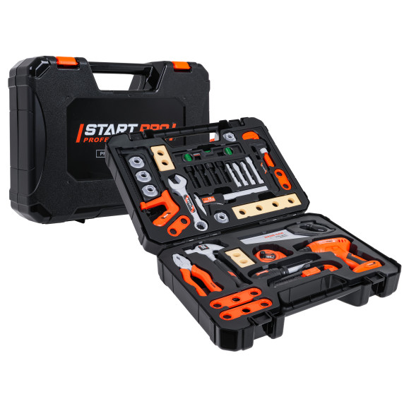 Set de scule pentru copii - 34 de piese + cutie - TOY TOOL BOX