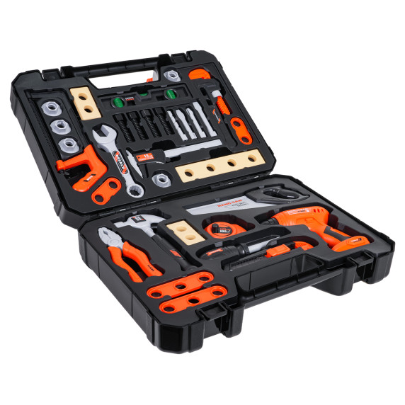 Set de scule pentru copii - 34 de piese + cutie - TOY TOOL BOX