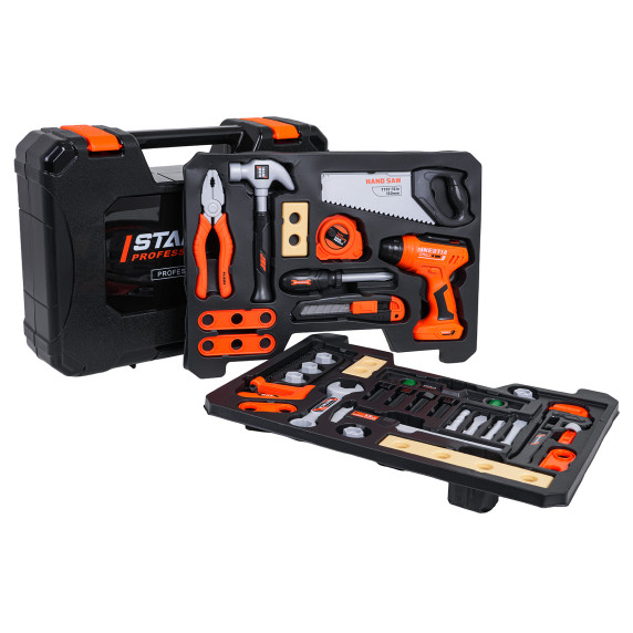 Set de scule pentru copii - 34 de piese + cutie - TOY TOOL BOX