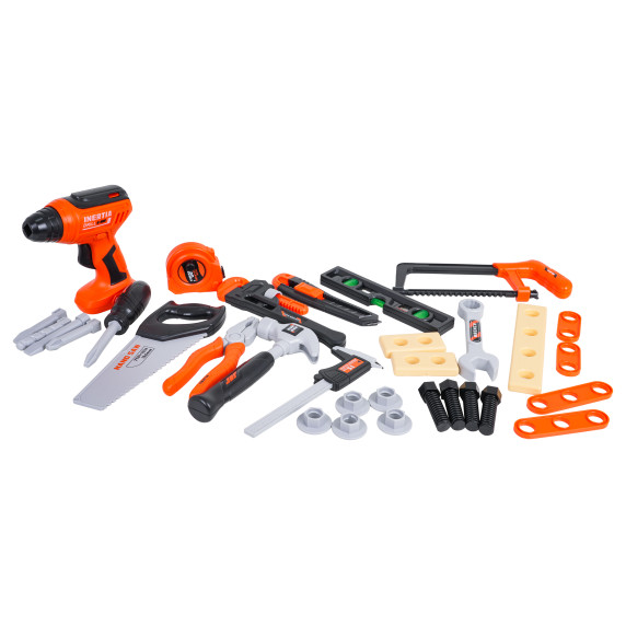 Set de scule pentru copii - 34 de piese + cutie - TOY TOOL BOX
