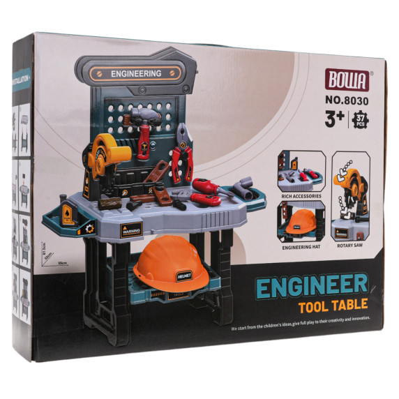 Atelier pentru bricolaj cu unelte 37 piese - Inlea4Fun ENGINEER TOOL TABLE