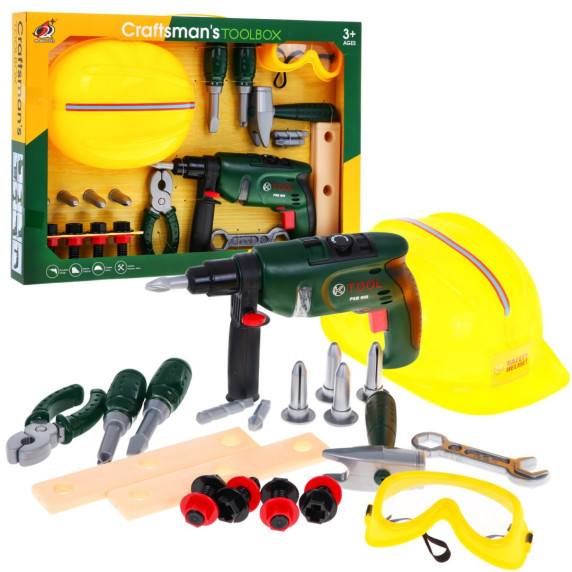 Set bricolaj pentru copii cu accesorii - Craftsmans TOOLBOX