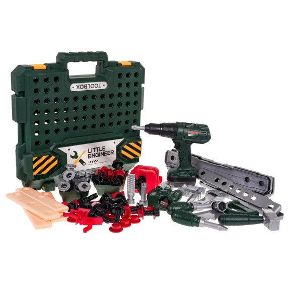 Detská dielňa 2v1 s doplnkami 98 prvkov Inlea4Fun ENGINEER TOOLBOX