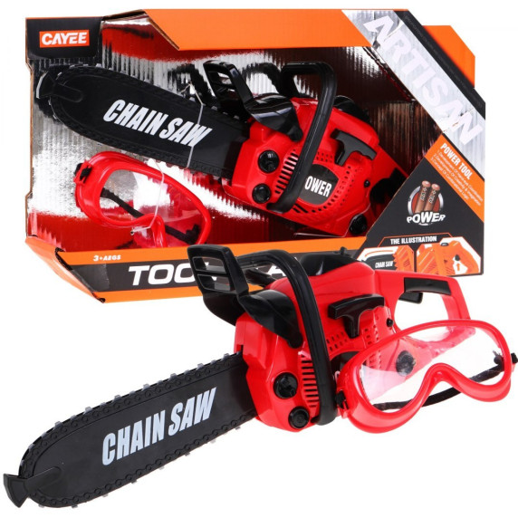 Ferăstrău interactiv pentru copii cu ochelari de protecție - Chain Saw
