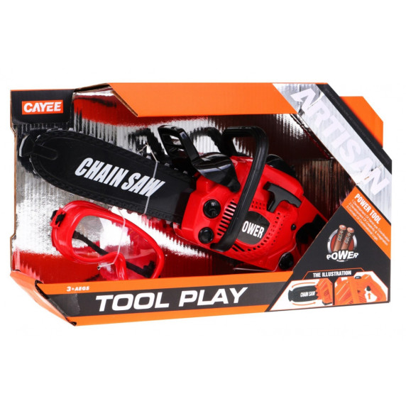 Ferăstrău interactiv pentru copii cu ochelari de protecție - Chain Saw