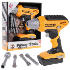 Interaktívna vŕtačka/skrutkovač Inlea4Fun POWER TOOLS - čierny/oranžový - 