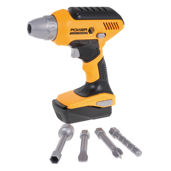 Interaktív csavarhúzó és fúró Inlea4Fun POWER TOOLS - fekete/narancssárga